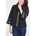 Embroidered coat "Flower Lace" black